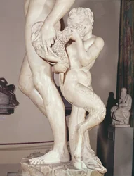 Bacchus mit einem jungen Faun (Detail des jungen Fauns)